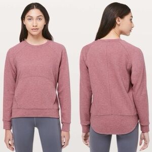 Lululemon catch a moment crew neck long sleeve size 6 heathered so Merlot